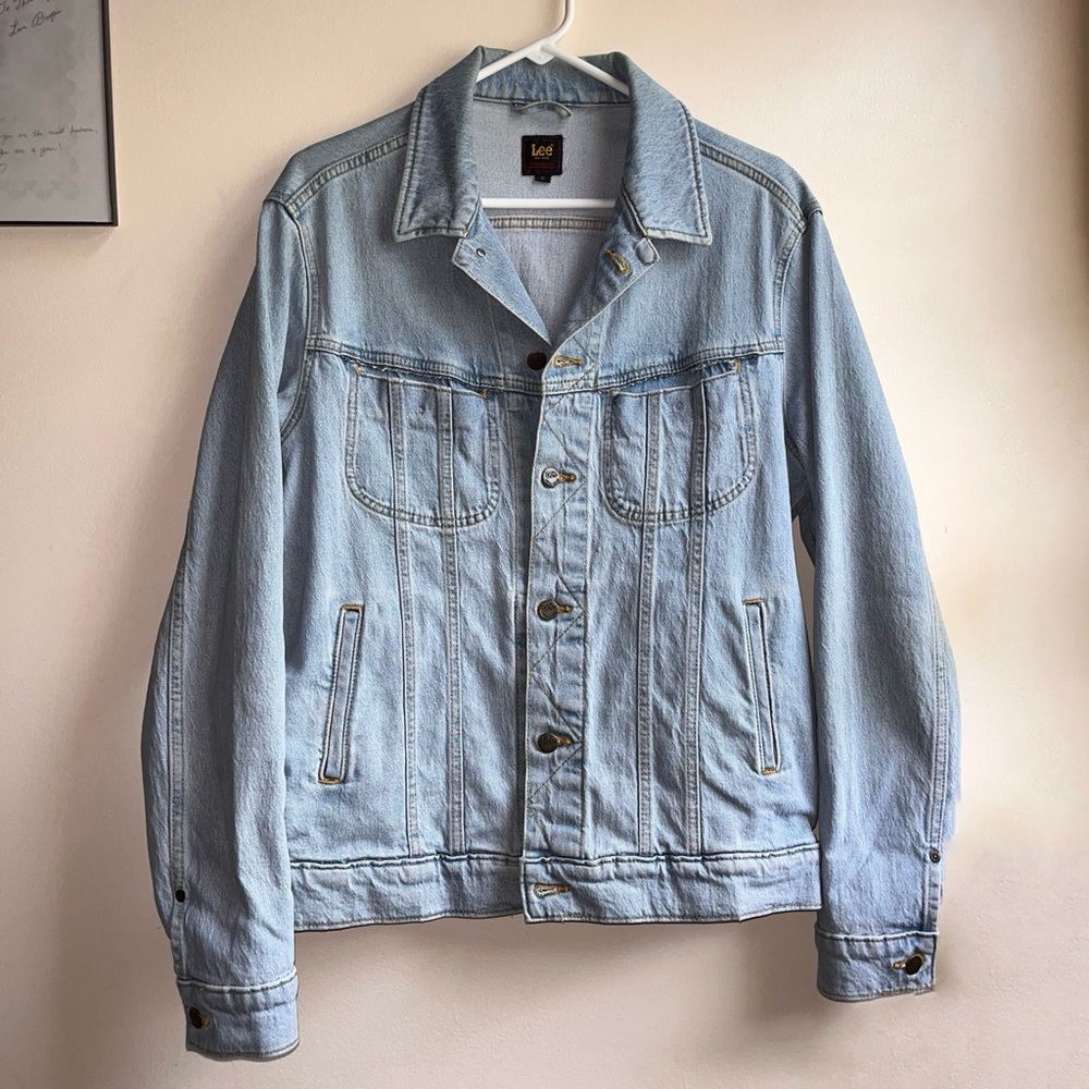 Lee Distressed Light Blue Denim Rider Jacket